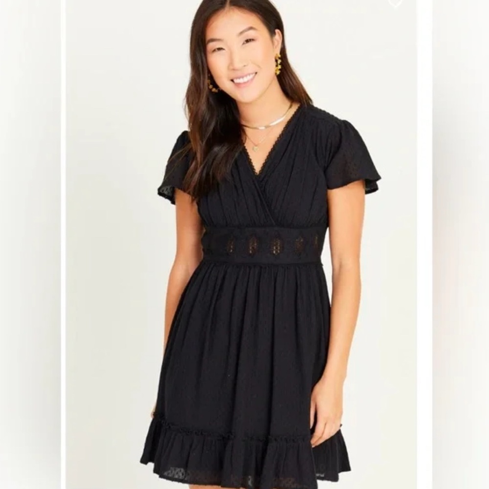 Altar'd State Black Mini Dress with Chic Design